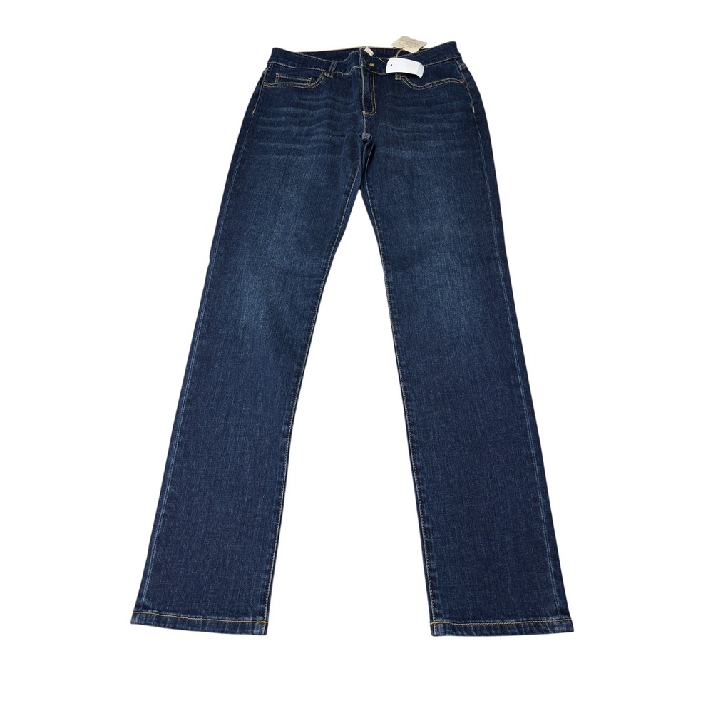 NWT Brooks Brothers Red Fleece Straight Leg Jeans Dark Indigo Womens 4 W30 L32